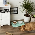 thumbnail image 5 of Aqua and Off White Lattice Paw Pet Mat, 5 of 5