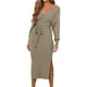 thumbnail image 5 of Señora otoño e invierno vestido elegante Batwing manga Sexy ceñido al cuerpo traje de calle Hugtrwg Para estrenar, 5 of 9