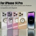 thumbnail image 6 of for iPhone 12 Pro Max Magnetic Glitter Case Compatible with MagSafe,Full Protection Slim Shockproof Anti-Scratch Case with Camera Lens Protector Logo View Dust-Proof Net for Women Pink, 6 of 13
