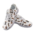thumbnail image 2 of COEQINE Dachshund Paw Heart Women Running Shoes Lace-up White Sole Puppy Dog Animal Pattern Girls Sneakers Soft Training Athletic Footwear Tennis Shoes for Dog Lovers, 2 of 7