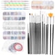 thumbnail image 3 of Juego de Herramientas para manicura pincel para uñas bolígrafo para puntear Kit de cinta decorativa con purpurina y lentejuelas para decoración de uñas ANGGREK Otros, 3 of 8