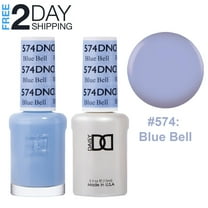 DND Gel Nail Polish & Nail Lacquer Set Soak Off Duo Set - #574 Blue Bell, 0.5 oz
