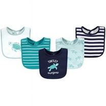Hudson Baby Infant Boys Cotton Bibs, Sea Turtle, One Size