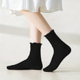 thumbnail image 4 of Ruffle Socks For Women Turn-Cuff Frilly Sock Fall Lightweight Soft Gifts Daily Sock, 4 of 5