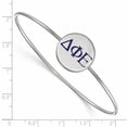thumbnail image 2 of Sterling Silver Official Licensed Greek Sororities Delta Phi Epsilon (???) Enameled Slip-on Bangle, 2 of 5