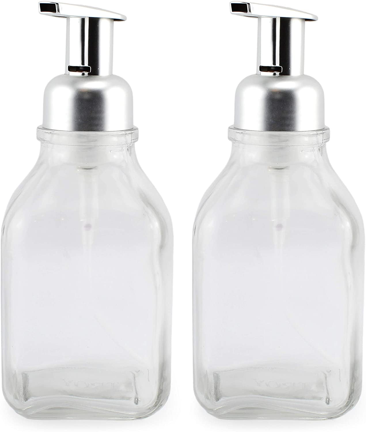 16 Ounce Glass Foaming Soap Dispensers (2-Pack; 16oz )