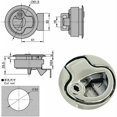 thumbnail image 2 of Boat Hatch Latch Pull Marine, Zinc Alloy Flush Mount Hatch Latch with Locking Door for Yacht Trailer Camper Deck Hatch Door Cabinet.., 2 of 3