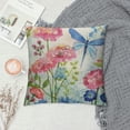 thumbnail image 2 of PIKWEEK  Dragonfly Throw Pillow Cover Decorative Watercolor Flowers Printing Couch Pillow Case Rustic Farmhouse Cushion Cover for Sofa Bedding (Dragonfly ), 2 of 5