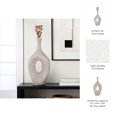 thumbnail image 4 of Decorative Open Cut Ceramic Vase for Living Room Decor - Ideal Home Decor Accents for Bedroom, Office Desk, and Table Centerpiece - Modern Flower Vase for Shelf and House - 19", Silver & Metallic, 4 of 12