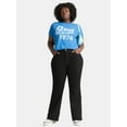 thumbnail image 2 of Terra & Sky Women's Plus Size High Rise Flare Jeans, 30" Inseam, Sizes 16W-28W, 2 of 5