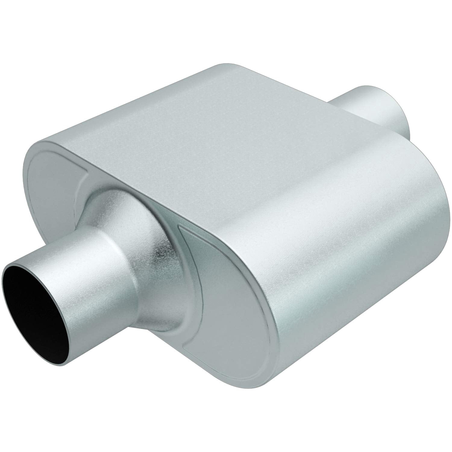 Rumble Exhaust R27428 Replacement RUMBLE Muffler; Oval; 6.5 in. x 4.25 in. x 9.5 in.; Overall Length 13 in.; 3.0 in. Inlet/Outlet; Center/Center; Stainless Steel;