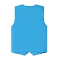 thumbnail image 2 of Hansber Kid Girls Boys Vest Volunteer Activity Waistcoat Solid Color Irregular Hem Volunteers Sky Blue M, 2 of 5