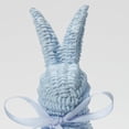 thumbnail image 6 of Easter Bunny Figurines Set of 2 (Large & Small) — Blue Resin Rabbit Statues with Rattan Effect, Spring Farmhouse Home Decor Centerpiece for Table, Indoor Easter Decorations, 6 of 7