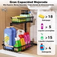 thumbnail image 3 of 2 Niveles Organizador Debajo del Fregadero Extraibles, Altura Ajustable, Almacenamiento Bajo Fregadero en Forma de L a Prueba de &Oacute;xido, Organizador de Fregadero Multiusos para Caj&oacut, 3 of 8