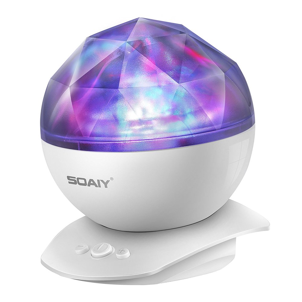 SOAIY Baby Projector Aurora Ocean Wave Color Chaing Soothing White