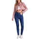 thumbnail image 2 of CHAQUETA DE JEAN CASUAL INSPIRE CHIC PARA MUJER CON CUELLO Y BOTONES DE MANGA LARGA, CROP, COLOR ROSA, 2 of 6