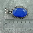 thumbnail image 5 of Solid 925 Sterling Silver Pendant For Women Men, Genuine Oval Blue Sapphire Gemstone Amazing Handcrafted September Birthstone Jewelry, 5 of 5