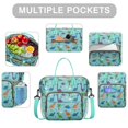 thumbnail image 2 of Light Blue Dinosaurs Palms Eggs Pattern Womens Lunch Box for Work,Insulated Large Lunch Bag for Tween and Teen,Loncheras Para Mujer,Leakproof Adult Lunch Bag for Work,Beach,Travel,Picnic,Camping, 2 of 7