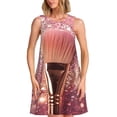 thumbnail image 1 of Lukts Robe Sans Manches à Paillettes Roses pour Femmes, Robe d'Été à Col Rond avec Poches, Adaptée à la Vie Quotidienne, Plage, Fête, 1 of 7