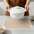 thumbnail image 4 of Farmhouse Placemats Set of 6 Cotton and Linen Placemats for Dining Table Decor Indoor Outdoor WashableTable Mat Brown 17.7x11.8inch, 4 of 6