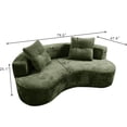 thumbnail image 2 of S-HOME 79.5 Inch 3 Seater Couch in Elegant Upholstered Fabric with 2 Comfortable Pillows for Living Room Decor，Green, 2 of 6