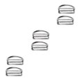 thumbnail image 1 of Decodeary 2 Pack en Acier Inoxydable Ceinture de Plongée D Anneaux de Maintien du Poids pour 5cm Sangle Style un 3Set, 1 of 6