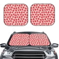 thumbnail image 2 of Haiem Strawberry And Flowers Car Windshield Sun Shade (2 Pieces) Foldable Windshield Sun Shade Car Accessories for Truck SUV Pickup-Medium, 2 of 7