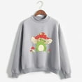 thumbnail image 1 of Amzcrzy Chandail en Molleton pour Femmes Mode Décontractée Imprimé Col Rond Ample Manches Longues Hauts Courts Blouse Chandails en Molleton Sans Capuche Manches Longues pour Femmes Chandail Chandail en Molleton Col Rond Chandail en Molleton S, 1 of 5