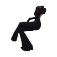 thumbnail image 3 of Lnzyyephy Women Flare Leg Jumpsuit, Fashion Long Sleeve Backless Solid Color Bodycon Romper Pants, 3 of 9