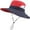 Red, variant on Women's Outdoor UV Protection Foldable Sun Hats Mesh Widebrim Beach Fishing Hat with Ponytail Hole
