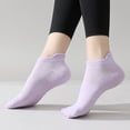 thumbnail image 2 of Babcutegg Womens Pilates Socks Yoga Non-Slip Tight Fitting Ankle Length Gym Wear Breathable and Comfortable Athletic Wear for Women Purple Size Free Size, 2 of 7