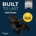 thumbnail image 2 of Hammerhead Showers Solid Metal 3-Way Shower Diverter Valve Connects Fixed And Handheld To Shower Arm Splitter For Dual Shower Head Oil Rubbed Bronze, 2 of 4