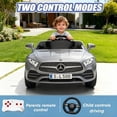 thumbnail image 3 of Licensed Benz CLS 350 12V Electric Ride on Toys with Bluetooth Music, LED Lights, Spring Suspension, Power Car Wheels, Electric Car for Kids with Parent Remote Control (Grey), 3 of 7
