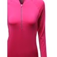 thumbnail image 3 of FashionOutfit Women's Basic Solid Active Track Zip Up Pull Over Top, 3 of 3