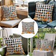 thumbnail image 4 of Throw Pillow Covers, Orange Green Fall Decorative Throw Pillow Covers 20x20 Inch, Pumpkins Maple Leaf Thanksgiving Plaid Square Linen Pillow Cases for Couch/Living Room/Sofa, 4 of 9