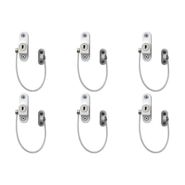 JShteea Cerradura Seguridad para Bebés Y para La Mayoría Los Tipos Ventanas Y Puertas (blanco)
