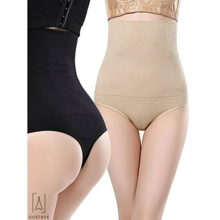 Gustavedesign Women High Waist Shapewear Panties Body Shaping GirdleTummy Control Underwear Seamless Slimming Panty Briefs  3XL Beige