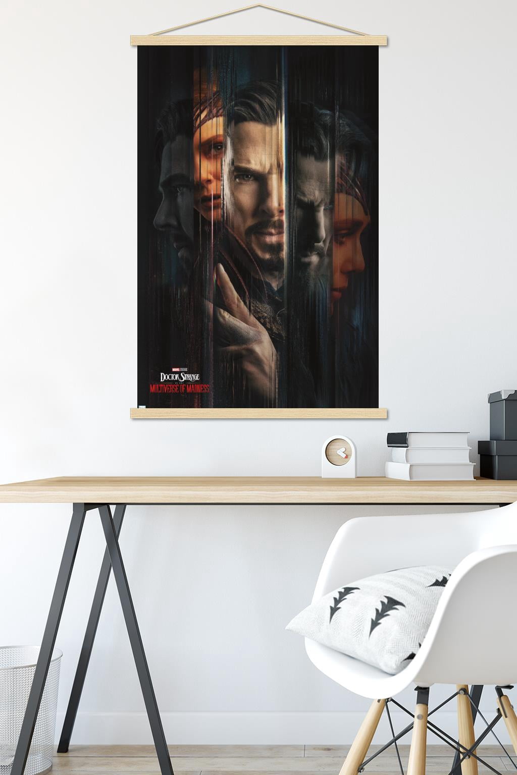 Marvel Doctor Strange in the Multiverse of Madness - Teaser One Sheet Wall Poster with Magnetic Frame, 22.375" x 34"