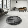 thumbnail image 4 of Ahgly Company Machine Washable Indoor Round Transitional Gray Area Rugs, 8' Round, 4 of 7