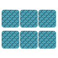 thumbnail image 2 of Bingfone Vintage Seahorse Leather Drinks Coasters with Set of 6,Suitable for Home Kitchen,Coffee Cup Coasters Home Gift, 2 of 9