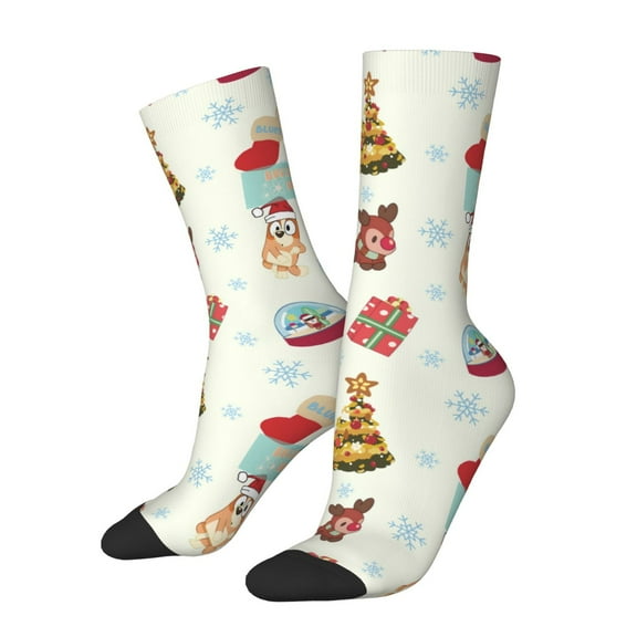 Johaoi Bluey Pattern Crazy Funny Socks for Men Women Colorful Fun Novelty Crew Socks Gifts for Adults Gag Gifts