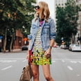 thumbnail image 4 of Fotbe Colorful Tie Dye Stained Glass 3 Vestido de Verano sin Mangas para Mujer – Vestido Midi Línea A, Estilo Camiseta Floral, Vestido Playero Casual y Fluido, 4 of 7