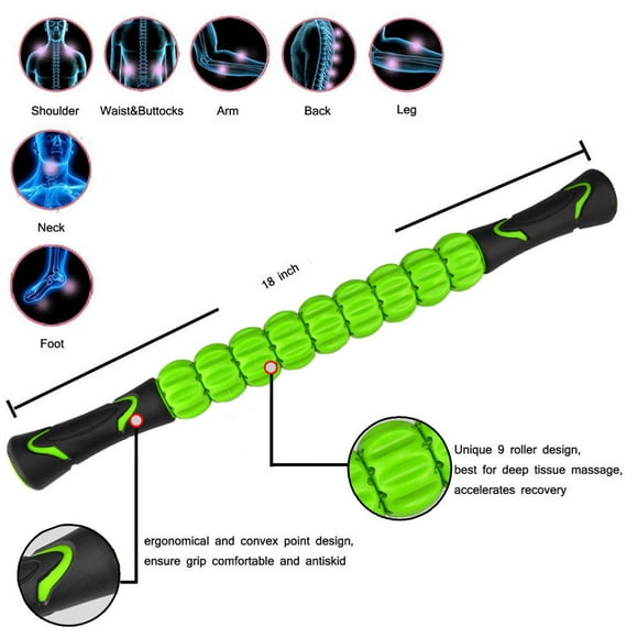 Dvkptbk Massage Roller Gear Massage Muscle Roller Stick Body Health Sports Exercise Tool Fitness & Yoga Equipment