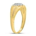 thumbnail image 2 of 10kt Yellow Gold Mens Round Diamond Cluster Ring .02 Cttw, 2 of 4