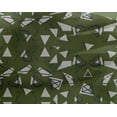 thumbnail image 4 of oneOone Georgette Viscose Olive Green Fabric Triangle Geometric Quilting Supplies Print Sewing Fabric By The Yard 42 Inch Wide, 4 of 4