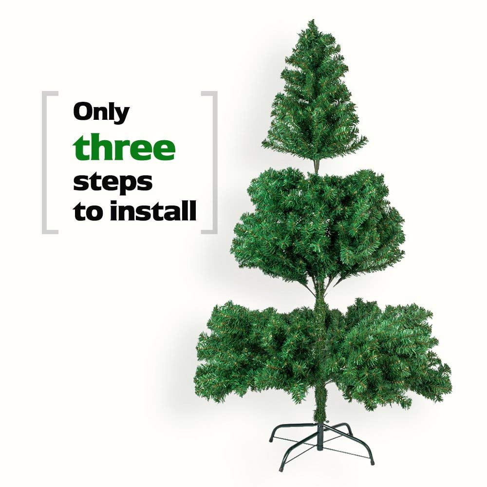 Resenkos 5.5ft Holiday Christmas Tree, Artificial Christmas Pine Tree with 850 Branch Tips for Home, Office, Party Decoration, Green Resenkos 5.5ft Holiday Christmas Tree, Artificial Christmas Pine Tree with 850 Branch Tips for Home, Office, Party Decoration, Green