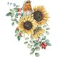 thumbnail image 3 of Mrinb Adhesivo de pared de girasol, hermosas pegatinas de pared de flores de jardín, calcomanías de pared, arte mural despegable y adhesivo para sala de estar, dormitorio, guarderí, 3 of 5