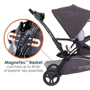Baby Trend Sit N' Stand 5-in-1 Shopper Stroller, Cassis Pink, with Comfort Cabin and MagneTec™ Basket