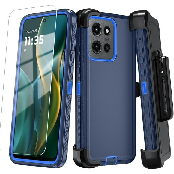 HCTian Phone Case for Motorola Moto G Stylus 5G 2025 Case with HD Screen Protector, Heavy Duty Shockproof & Cover Phone Case for Moto G Stylus 2025