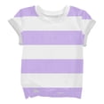 thumbnail image 4 of Ruyang Kids Girls Striped T Shirts Round Neck Loose Fit Short Sleeve Summer Casual Lightweight Outdoor Athletic Tee Tops, 4 of 7